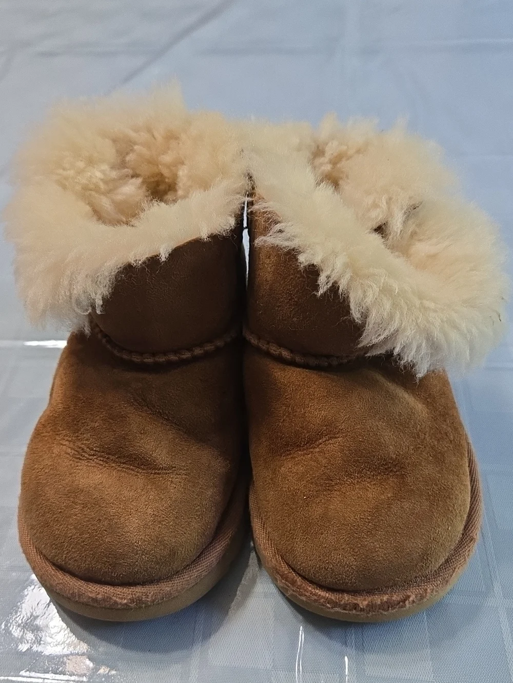 UGG Chestnut Suede Shearling Cuff Toddler Boots